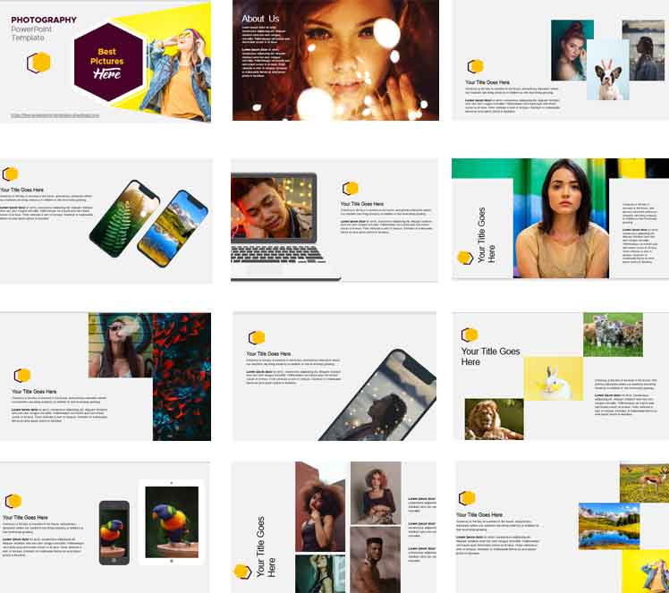 Pantallazos Plantillas de PowerPoint moderna de Fotografia