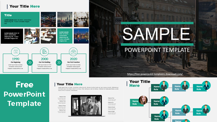 Pantallazos Sample plantilla de powerpoint gratis