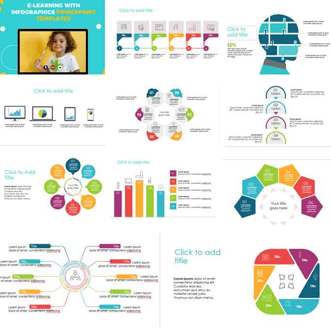 e-learning-con infografias plantillas de powerpoint