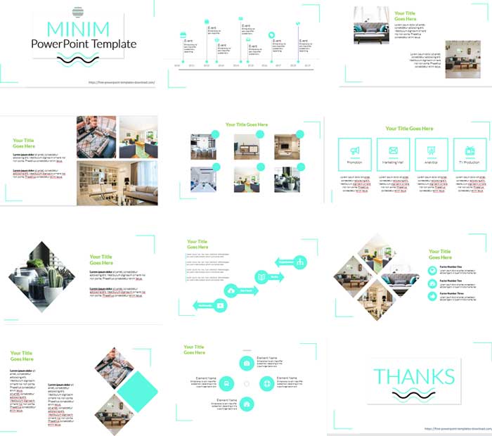 pantallazos plantilla de PowerPoint Minim