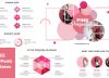 Plantilla de PowerPoint con diseño rosa